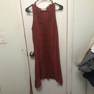 Knee length orange dress